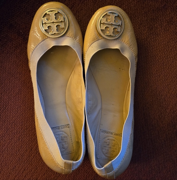 Tory Burch Caroline Ballet Flats Tan Size 8.5M